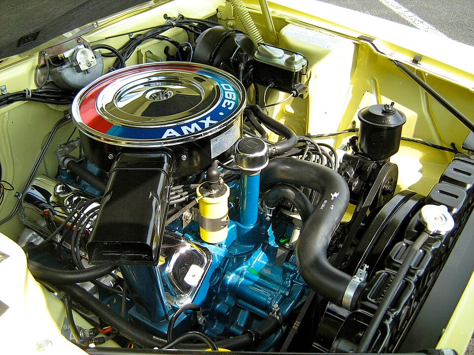 Road Tripping Gas Guzzler: Classic American V8 engine bay close up
