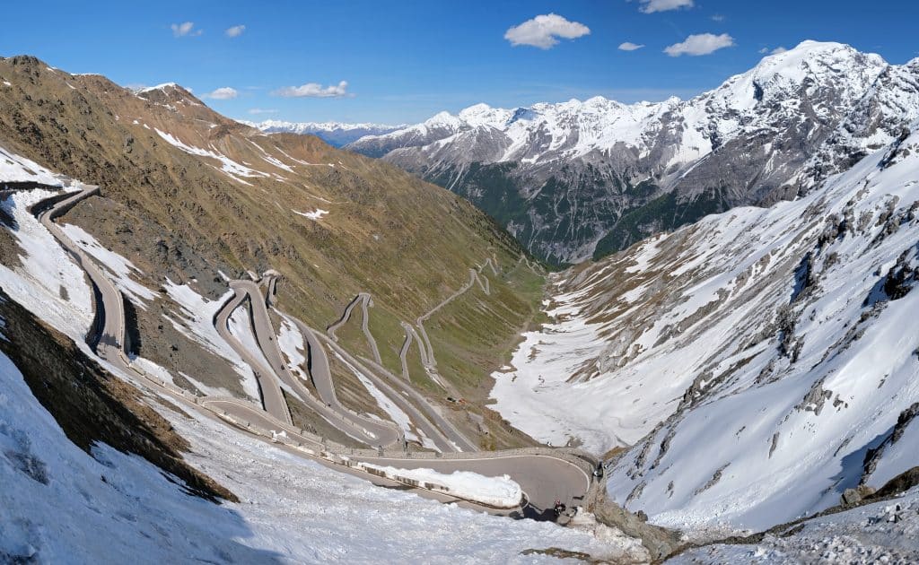 Greatest Driving Roads: Stelvio Pass Italy hairpin turns aerial view