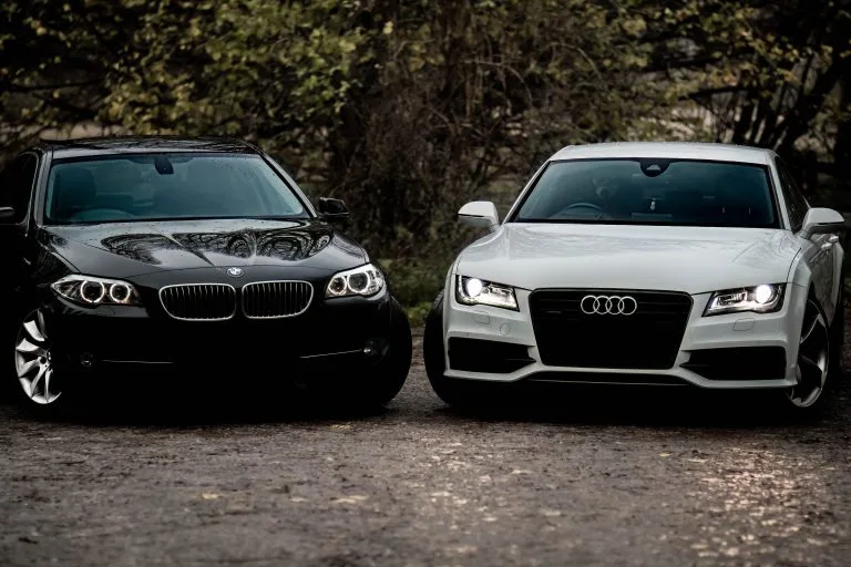 Side-by-side comparison of a sedan and an SUV illustrating differences in size, space, and driving style